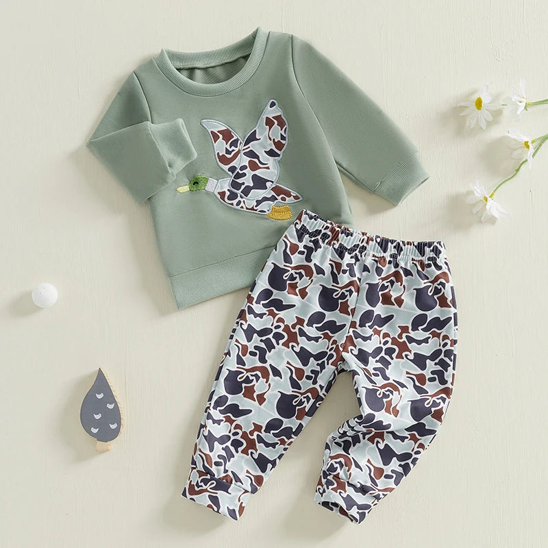 Toddler Boy Winter Bear Hoodie Set