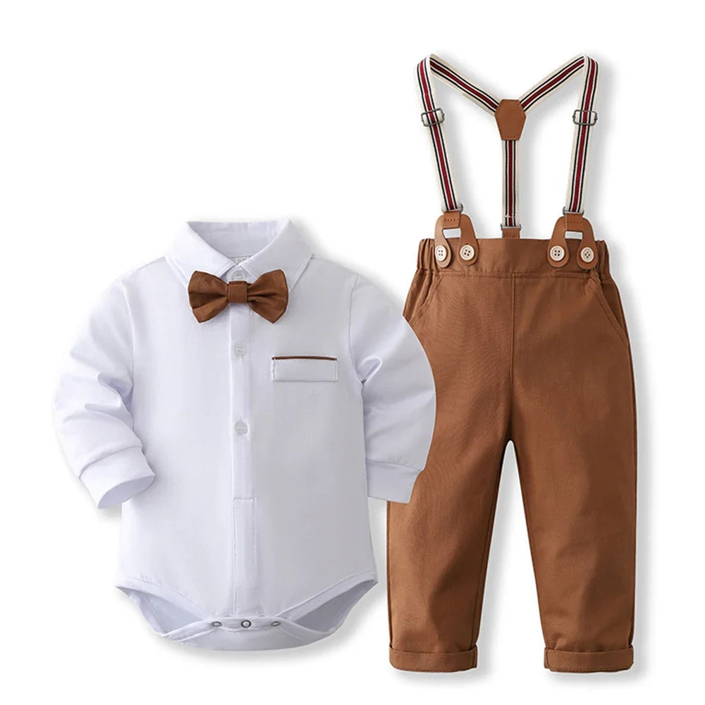 Baby Boy Gentleman Romper Set
