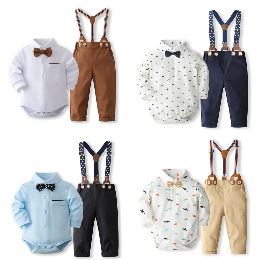 Baby Boy Gentleman Romper Set
