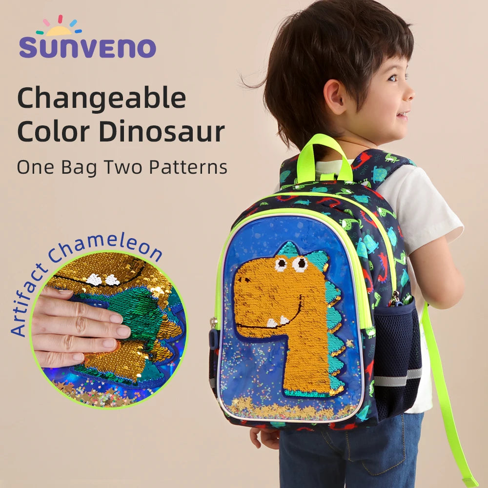 Sunveno Dinosaur Sequin Backpack