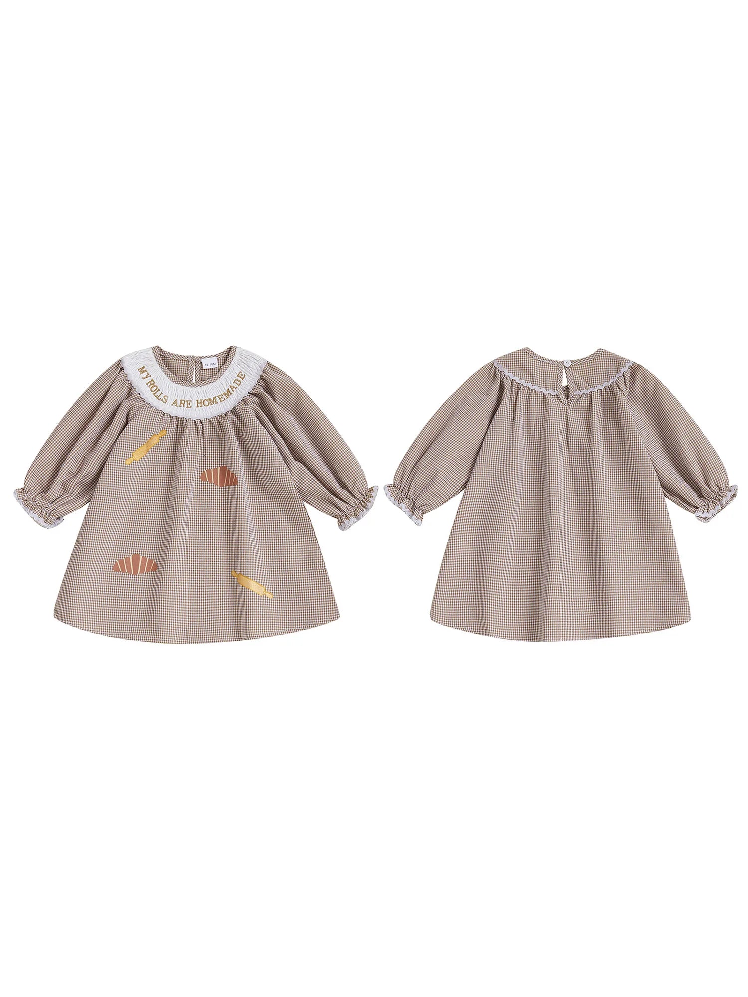 Girls Thanksgiving Turkey Plaid Dress