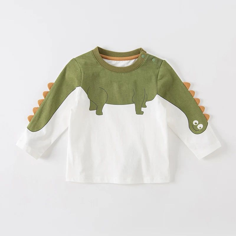 Dave Bella Dinosaur Long Sleeve Tee