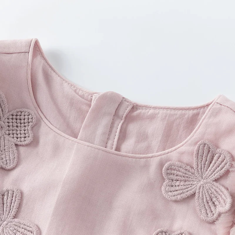 Dave Bella Girls Floral Mesh Party Dress