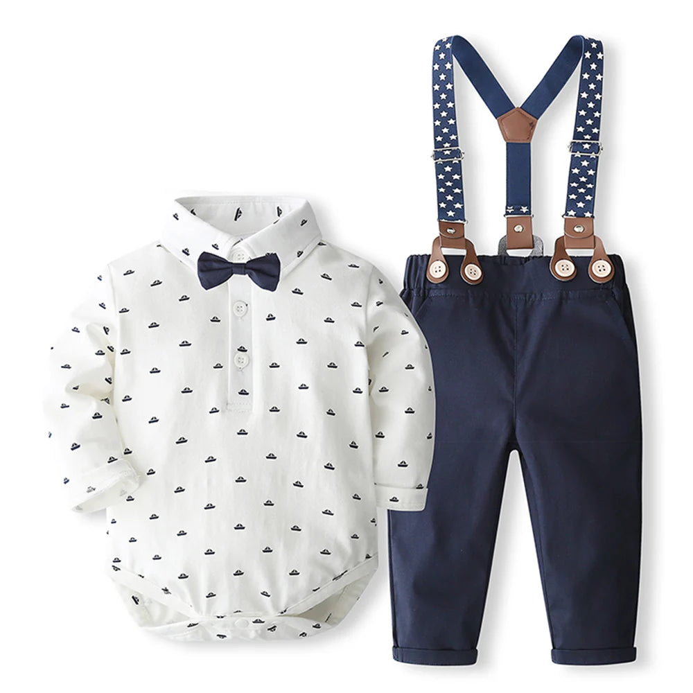 Baby Boy Gentleman Romper Set