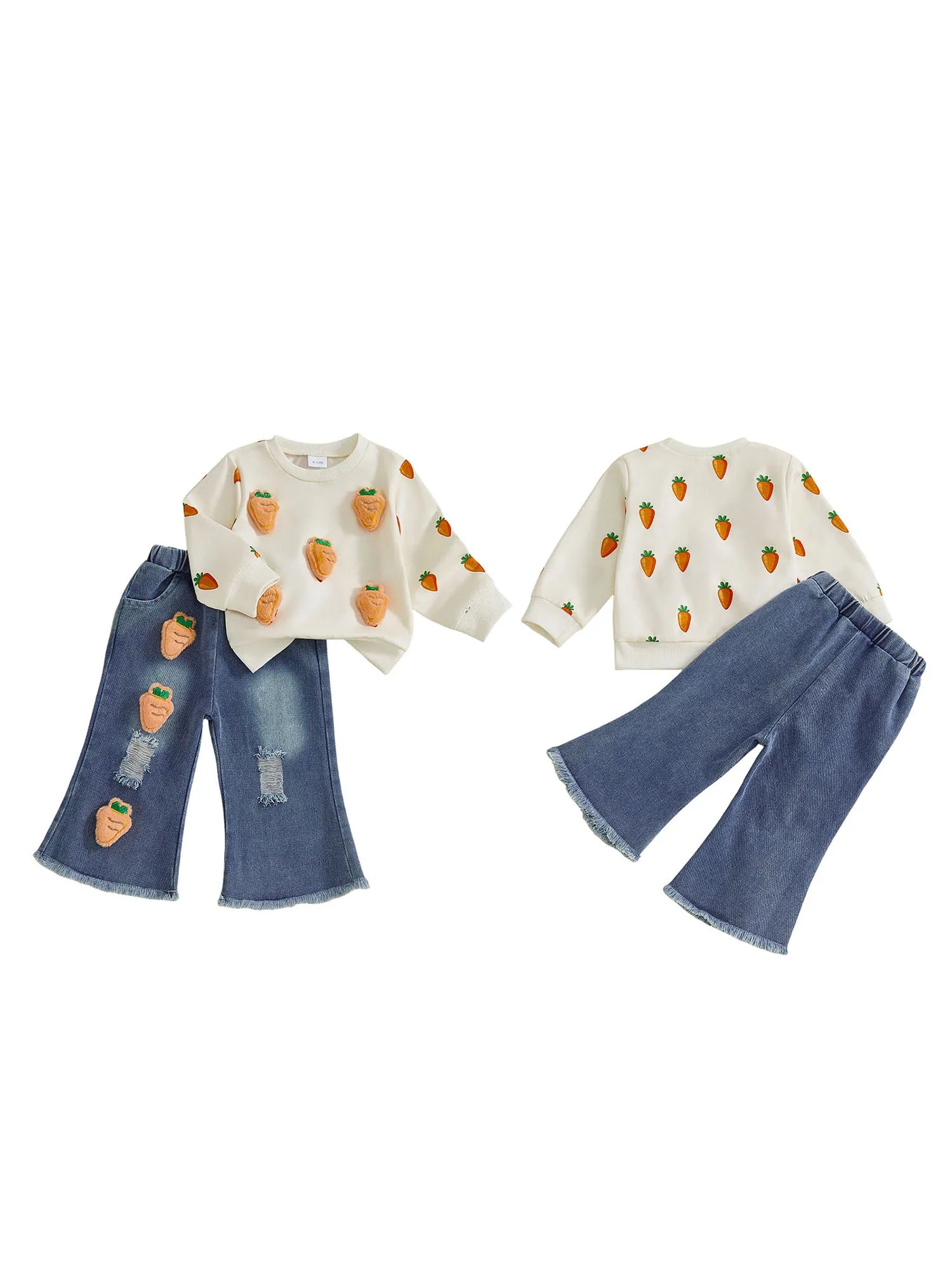 Toddler Girls Bunny & Carrot Outfit Set