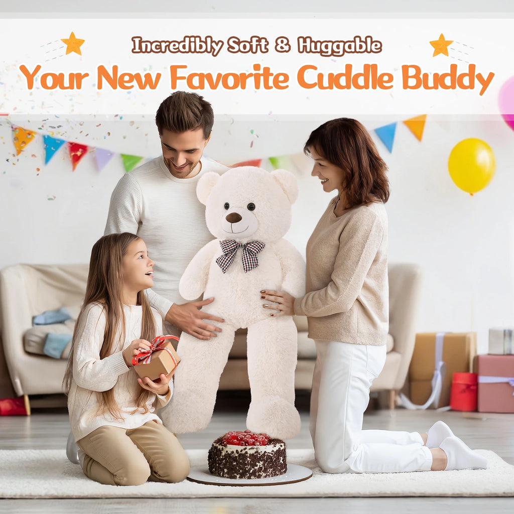 Morismos Giant White Teddy Bear (39")