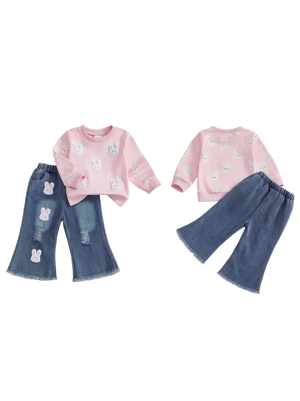 Toddler Girls Bunny & Carrot Outfit Set