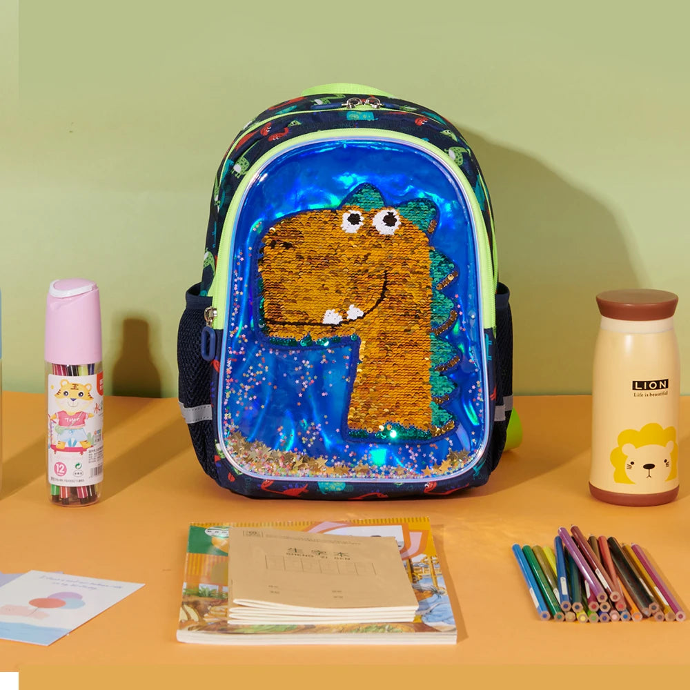 Sunveno Dinosaur Sequin Backpack