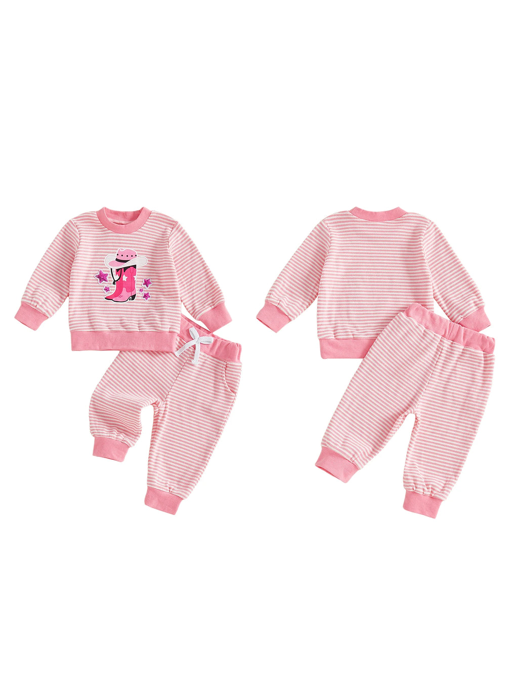 Infant Girl Striped Sweatshirt Set