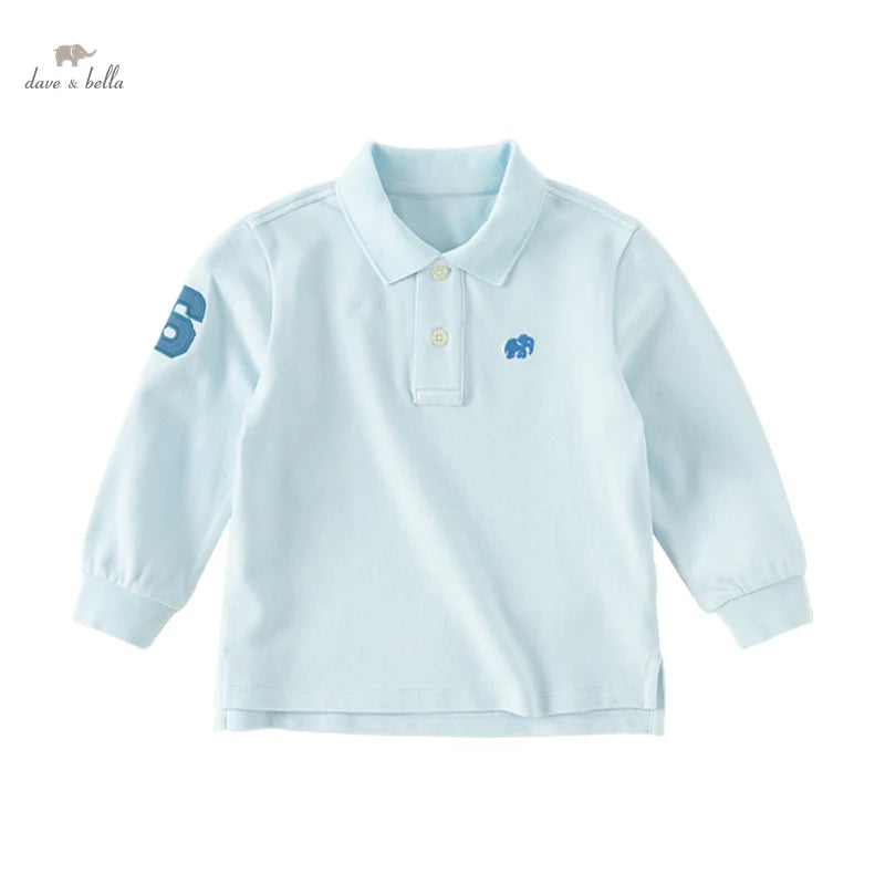 Dave Bella Boys Solid Long Sleeve Tee