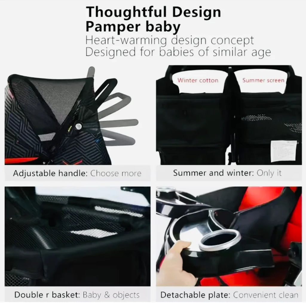 Twin Baby Lightweight Travel Stroller