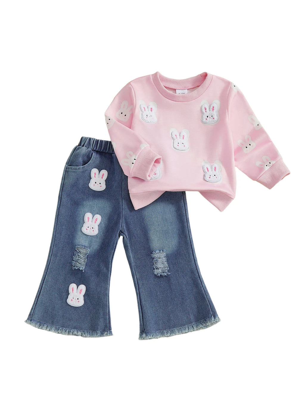 Toddler Girls Bunny & Carrot Outfit Set